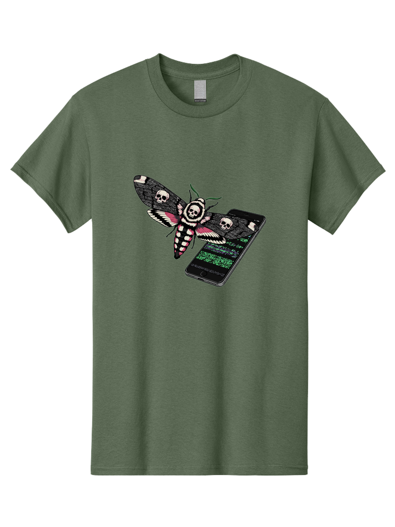 Death-S-Head-Hawkmoth-Smartphone Men'S Graphic Tee, 100% Cotton, Comfortable Casual Summer Wear, Machine Washable, Vintage Camera, Old Camera, Antique Camera, Black Camera, Classic Photography, Photography Equipment, Nostalgic Device, Bam235