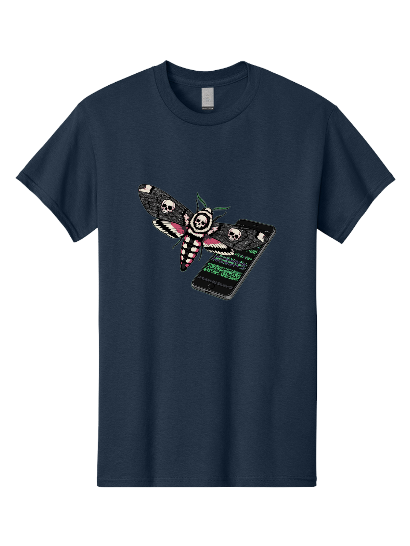 Death-S-Head-Hawkmoth-Smartphone Men'S Graphic Tee, 100% Cotton, Comfortable Casual Summer Wear, Machine Washable, Vintage Camera, Old Camera, Antique Camera, Black Camera, Classic Photography, Photography Equipment, Nostalgic Device, Bam235