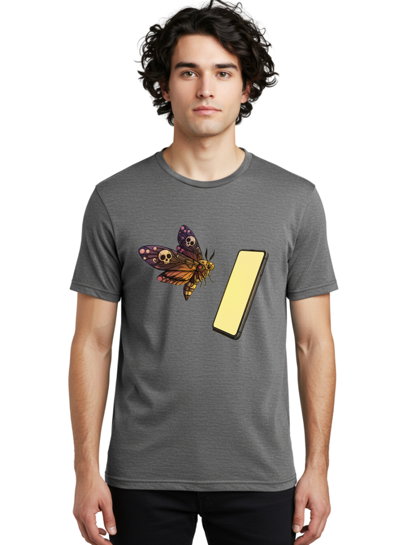Death-S-Head-Hawkmoth Men'S Graphic Tee, 100% Cotton, Comfortable Casual Summer Wear, Machine Washable, Vintage Camera, Old Camera, Antique Camera, Black Camera, Classic Photography, Photography Equipment, Nostalgic Device, Film Camera, Bam236