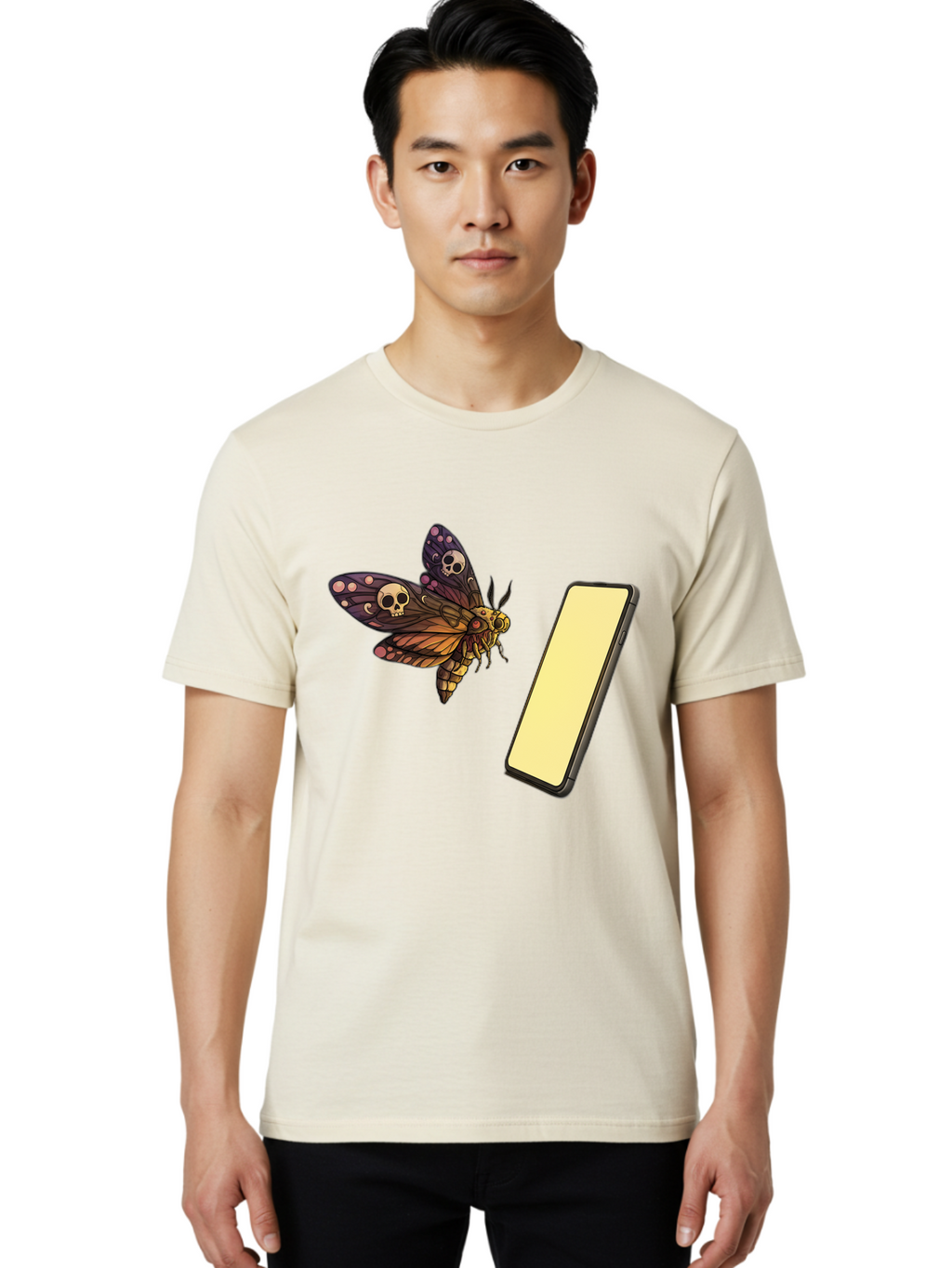 Death-S-Head-Hawkmoth Men'S Graphic Tee, 100% Cotton, Comfortable Casual Summer Wear, Machine Washable, Vintage Camera, Old Camera, Antique Camera, Black Camera, Classic Photography, Photography Equipment, Nostalgic Device, Film Camera, Bam236