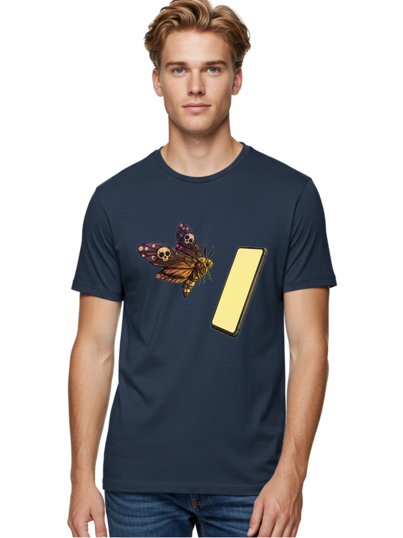 Death-S-Head-Hawkmoth Men'S Graphic Tee, 100% Cotton, Comfortable Casual Summer Wear, Machine Washable, Vintage Camera, Old Camera, Antique Camera, Black Camera, Classic Photography, Photography Equipment, Nostalgic Device, Film Camera, Bam236