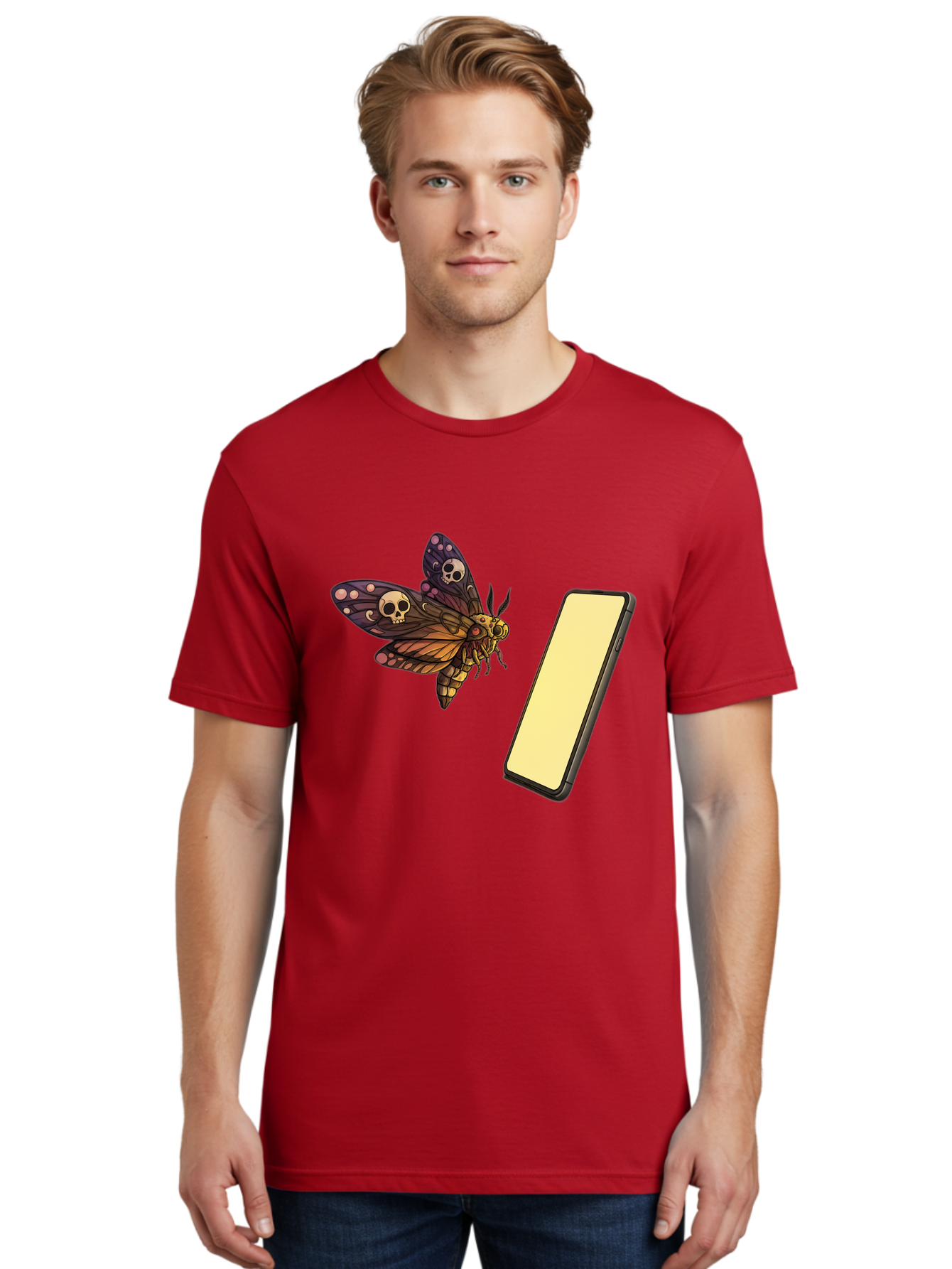 Death-S-Head-Hawkmoth Men'S Graphic Tee, 100% Cotton, Comfortable Casual Summer Wear, Machine Washable, Vintage Camera, Old Camera, Antique Camera, Black Camera, Classic Photography, Photography Equipment, Nostalgic Device, Film Camera, Bam236
