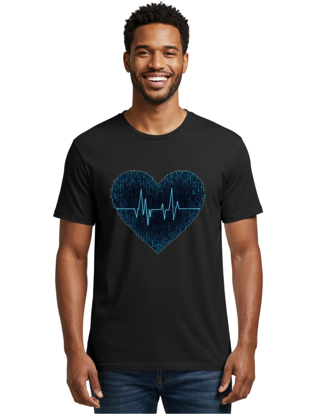 Denim-Heartbeat Men'S Graphic Tee, 100% Cotton, Comfortable Casual Summer Wear, Machine Washable, Vintage Camera, Old Camera, Antique Camera, Black Camera, Classic Photography, Photography Equipment, Nostalgic Device, Film Camera, Camera Art Bam242