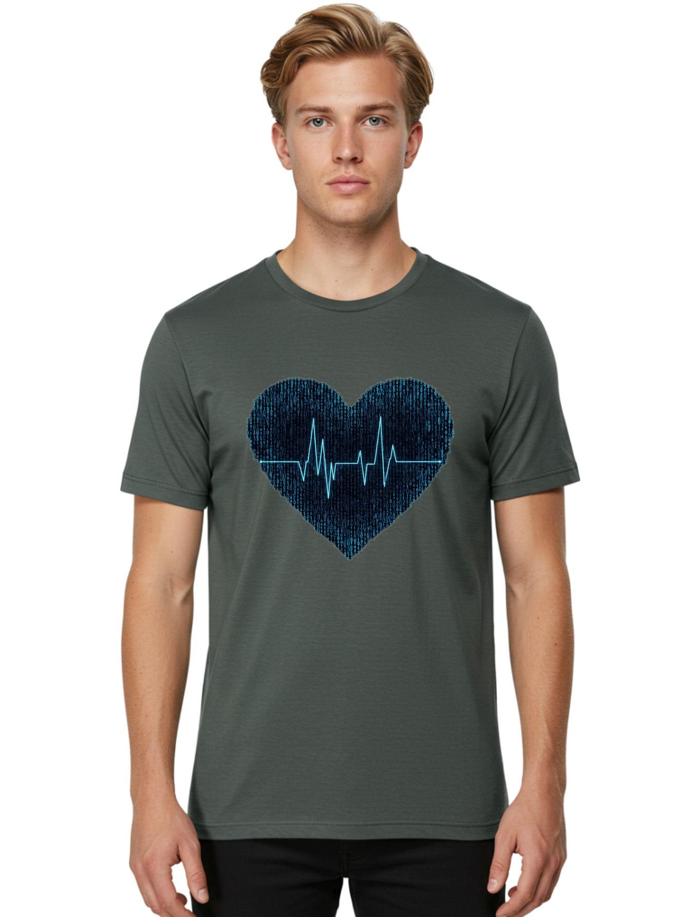 Denim-Heartbeat Men'S Graphic Tee, 100% Cotton, Comfortable Casual Summer Wear, Machine Washable, Vintage Camera, Old Camera, Antique Camera, Black Camera, Classic Photography, Photography Equipment, Nostalgic Device, Film Camera, Camera Art Bam242