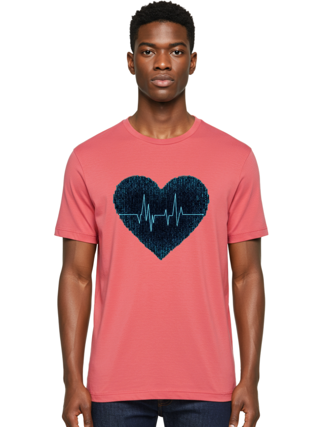 Denim-Heartbeat Men'S Graphic Tee, 100% Cotton, Comfortable Casual Summer Wear, Machine Washable, Vintage Camera, Old Camera, Antique Camera, Black Camera, Classic Photography, Photography Equipment, Nostalgic Device, Film Camera, Camera Art Bam242