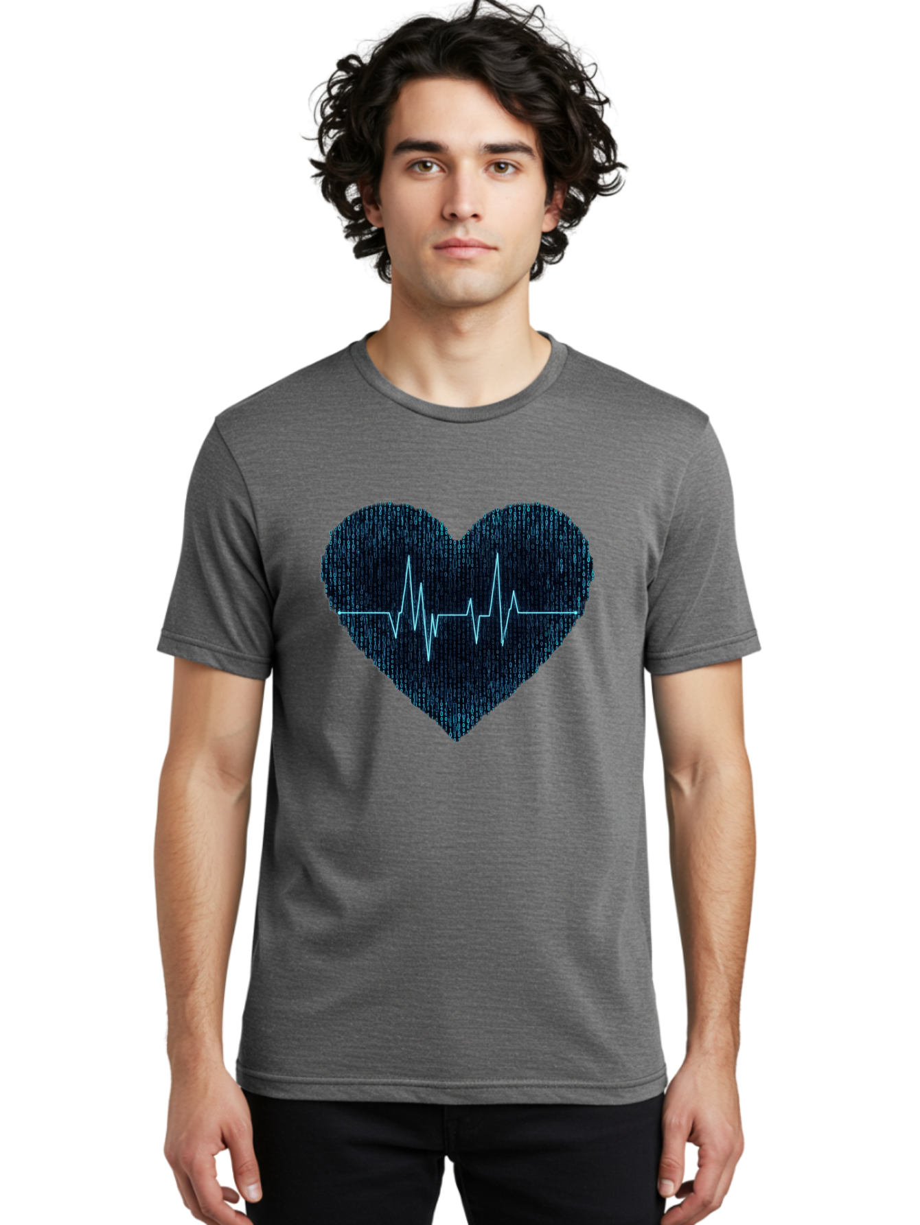 Denim-Heartbeat Men'S Graphic Tee, 100% Cotton, Comfortable Casual Summer Wear, Machine Washable, Vintage Camera, Old Camera, Antique Camera, Black Camera, Classic Photography, Photography Equipment, Nostalgic Device, Film Camera, Camera Art Bam242