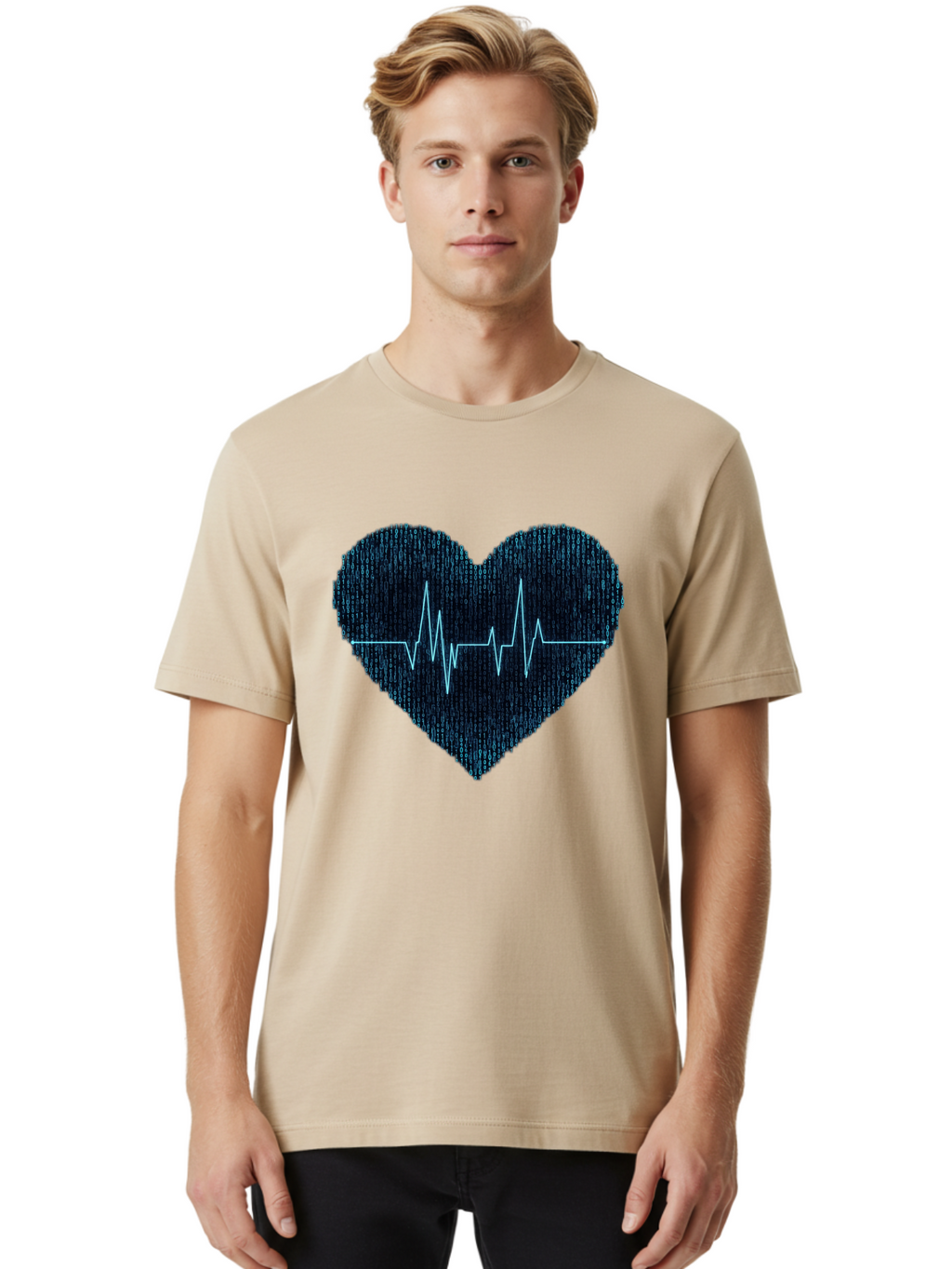 Denim-Heartbeat Men'S Graphic Tee, 100% Cotton, Comfortable Casual Summer Wear, Machine Washable, Vintage Camera, Old Camera, Antique Camera, Black Camera, Classic Photography, Photography Equipment, Nostalgic Device, Film Camera, Camera Art Bam242