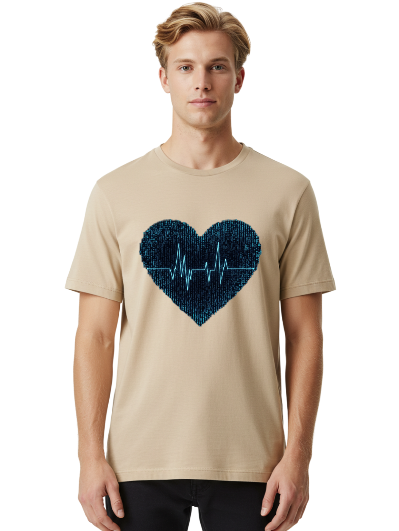 Denim-Heartbeat Men'S Graphic Tee, 100% Cotton, Comfortable Casual Summer Wear, Machine Washable, Vintage Camera, Old Camera, Antique Camera, Black Camera, Classic Photography, Photography Equipment, Nostalgic Device, Film Camera, Camera Art Bam242