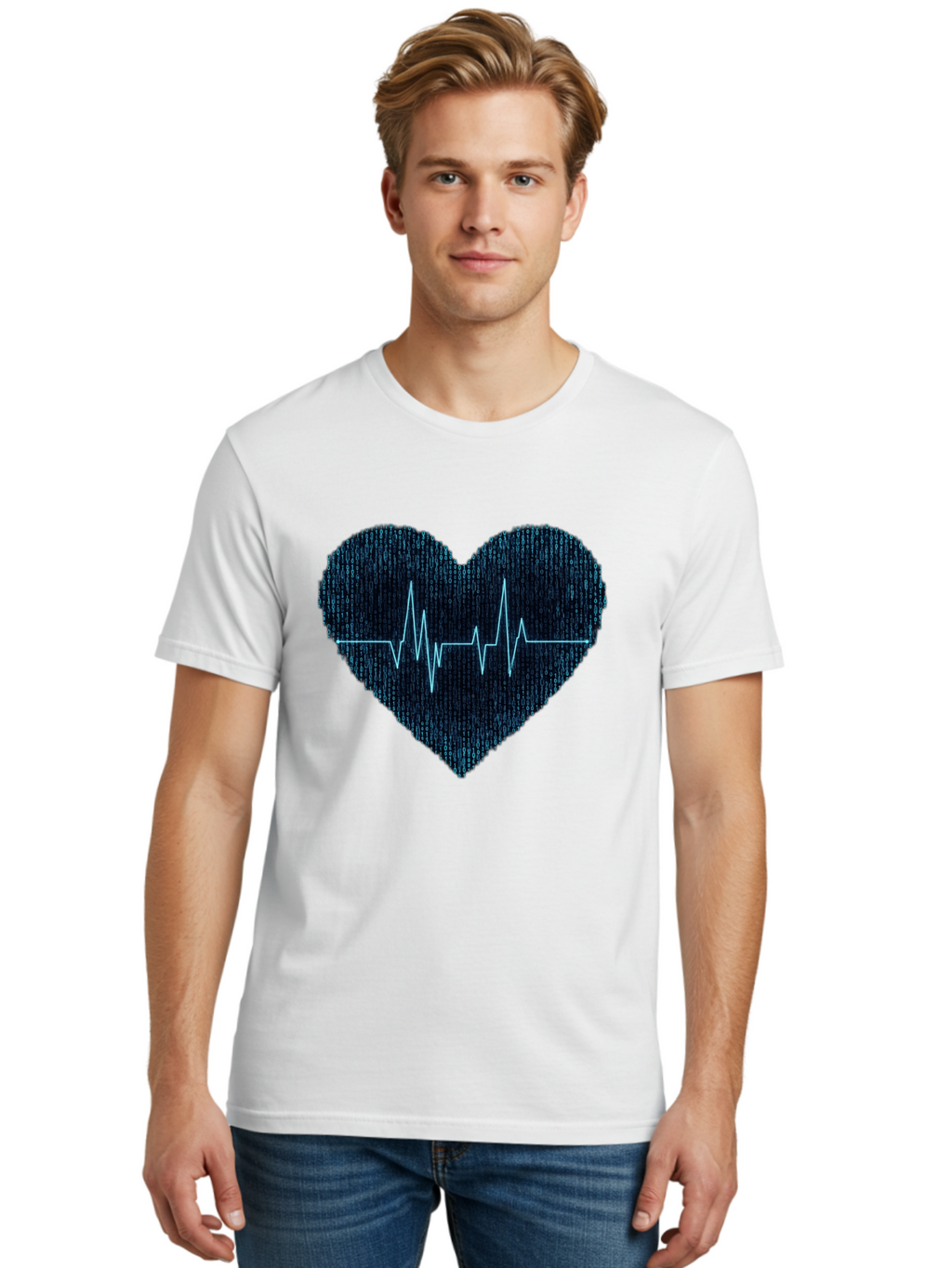 Denim-Heartbeat Men'S Graphic Tee, 100% Cotton, Comfortable Casual Summer Wear, Machine Washable, Vintage Camera, Old Camera, Antique Camera, Black Camera, Classic Photography, Photography Equipment, Nostalgic Device, Film Camera, Camera Art Bam242