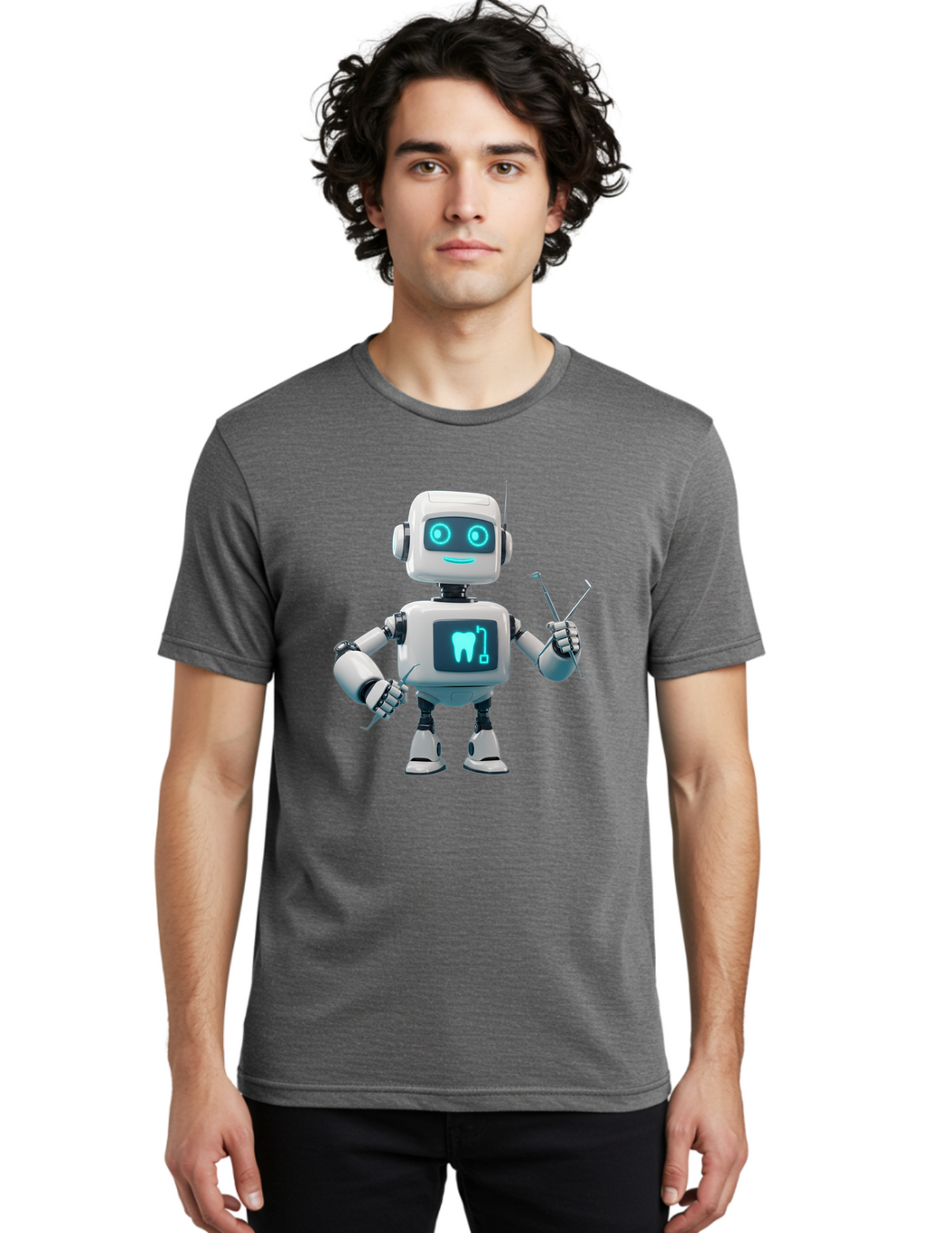 Dental-Robot-1 Men'S Graphic Tee, 100% Cotton, Comfortable Casual Summer Wear, Machine Washable, Vintage Camera, Old Camera, Antique Camera, Black Camera, Classic Photography, Photography Equipment, Nostalgic Device, Film Camera, Camera Art Bam243