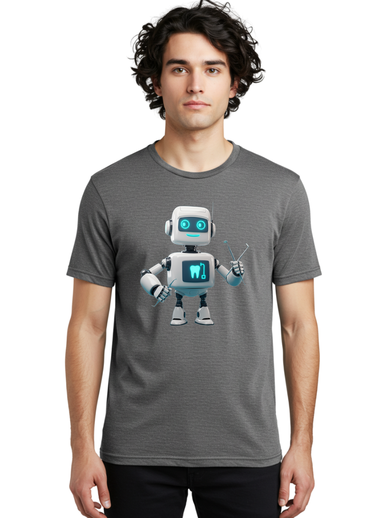 Dental-Robot-1 Men'S Graphic Tee, 100% Cotton, Comfortable Casual Summer Wear, Machine Washable, Vintage Camera, Old Camera, Antique Camera, Black Camera, Classic Photography, Photography Equipment, Nostalgic Device, Film Camera, Camera Art Bam243