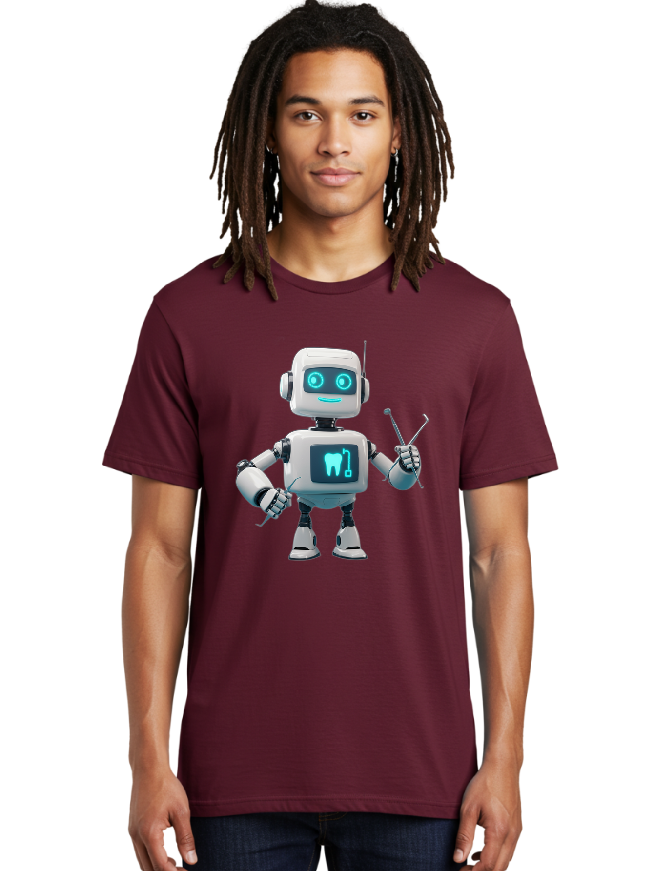 Dental-Robot-1 Men'S Graphic Tee, 100% Cotton, Comfortable Casual Summer Wear, Machine Washable, Vintage Camera, Old Camera, Antique Camera, Black Camera, Classic Photography, Photography Equipment, Nostalgic Device, Film Camera, Camera Art Bam243