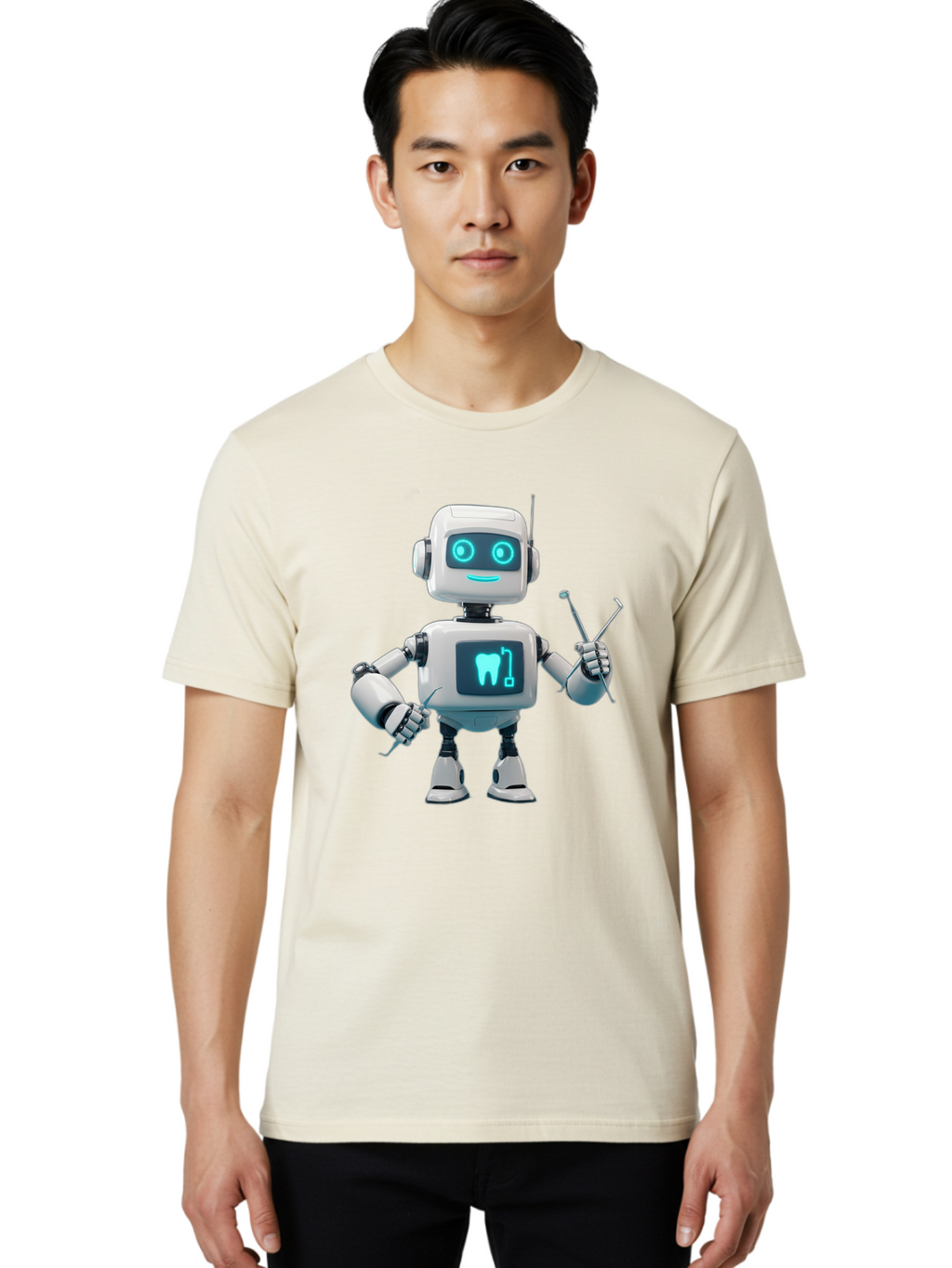 Dental-Robot-1 Men'S Graphic Tee, 100% Cotton, Comfortable Casual Summer Wear, Machine Washable, Vintage Camera, Old Camera, Antique Camera, Black Camera, Classic Photography, Photography Equipment, Nostalgic Device, Film Camera, Camera Art Bam243