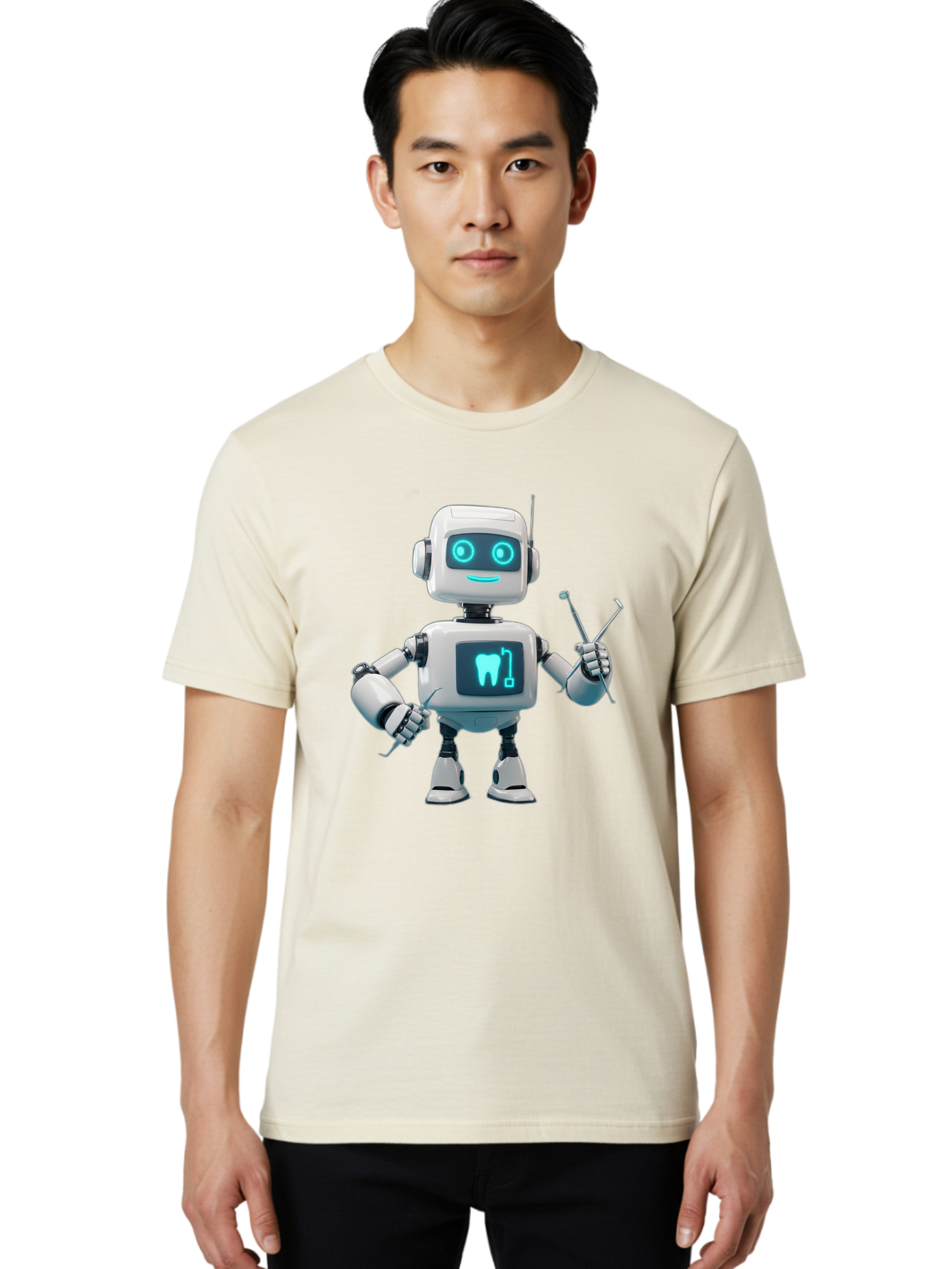 Dental-Robot-1 Men'S Graphic Tee, 100% Cotton, Comfortable Casual Summer Wear, Machine Washable, Vintage Camera, Old Camera, Antique Camera, Black Camera, Classic Photography, Photography Equipment, Nostalgic Device, Film Camera, Camera Art Bam243