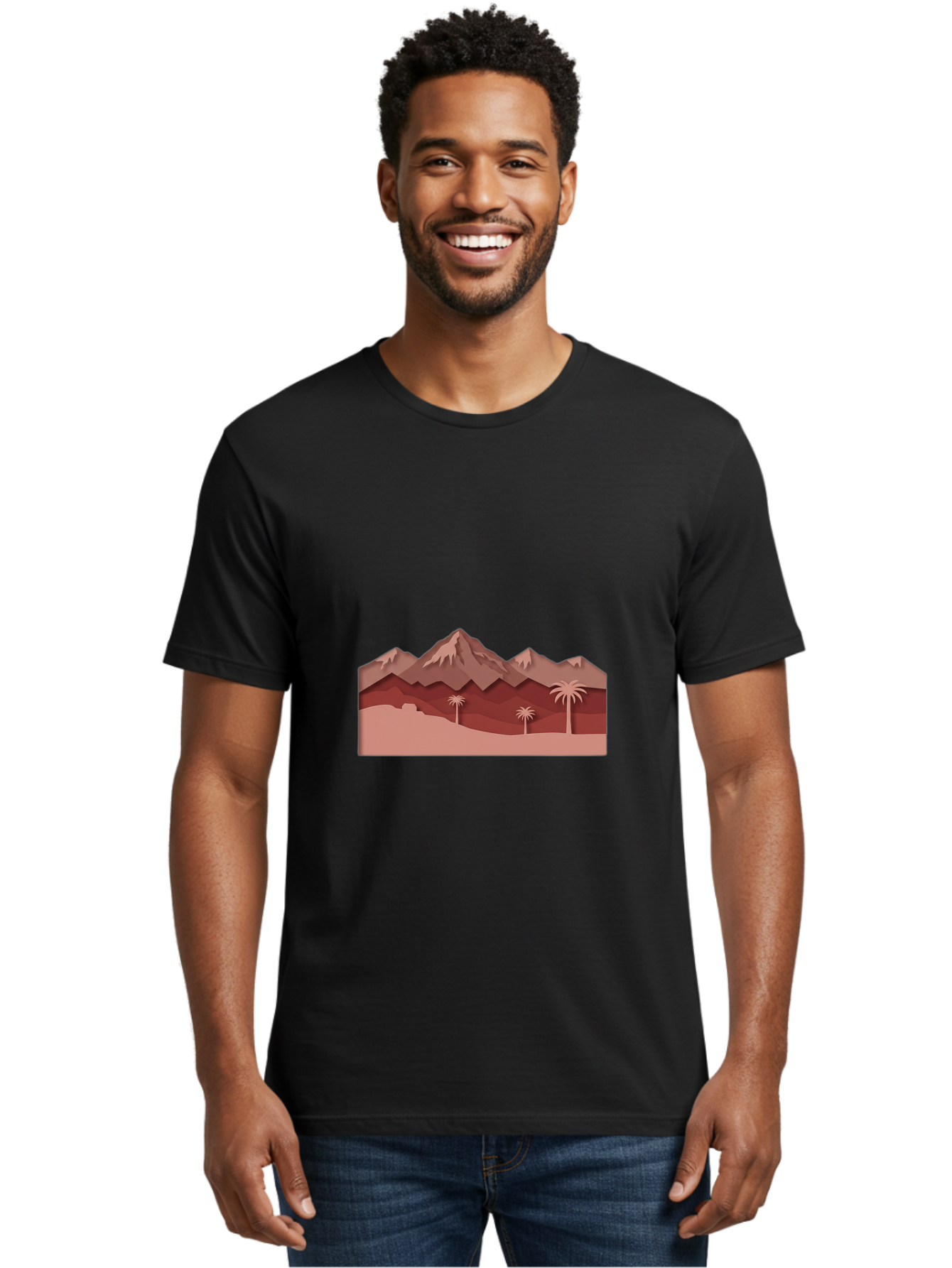 Desert-Mountains Men'S Graphic Tee, 100% Cotton, Comfortable Casual Summer Wear, Machine Washable, Vintage Camera, Old Camera, Antique Camera, Black Camera, Classic Photography, Photography Equipment, Nostalgic Device, Film Camera, Camera Art Bam247