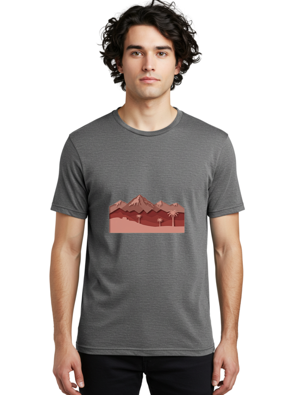 Desert-Mountains Men'S Graphic Tee, 100% Cotton, Comfortable Casual Summer Wear, Machine Washable, Vintage Camera, Old Camera, Antique Camera, Black Camera, Classic Photography, Photography Equipment, Nostalgic Device, Film Camera, Camera Art Bam247