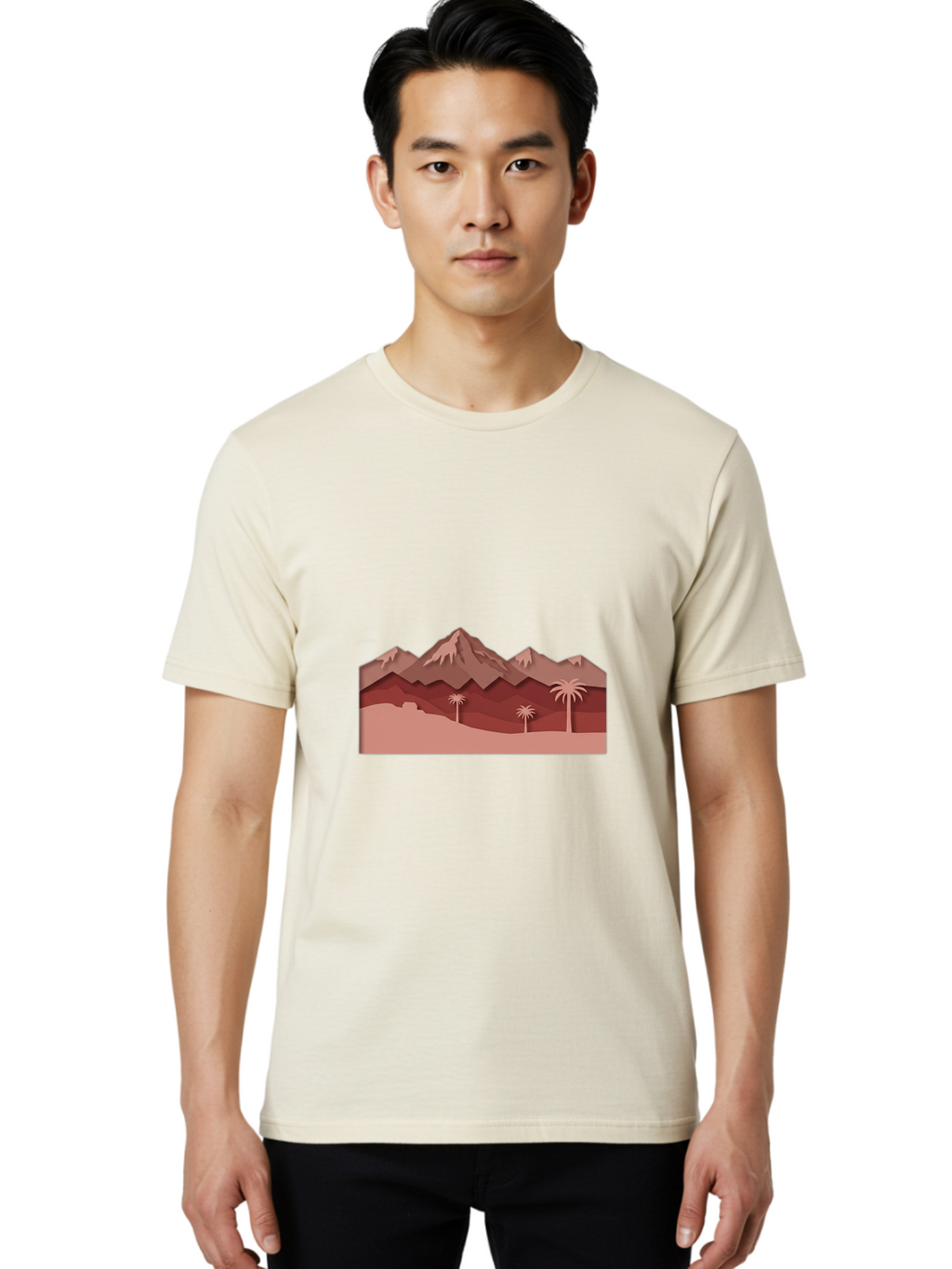 Desert-Mountains Men'S Graphic Tee, 100% Cotton, Comfortable Casual Summer Wear, Machine Washable, Vintage Camera, Old Camera, Antique Camera, Black Camera, Classic Photography, Photography Equipment, Nostalgic Device, Film Camera, Camera Art Bam247