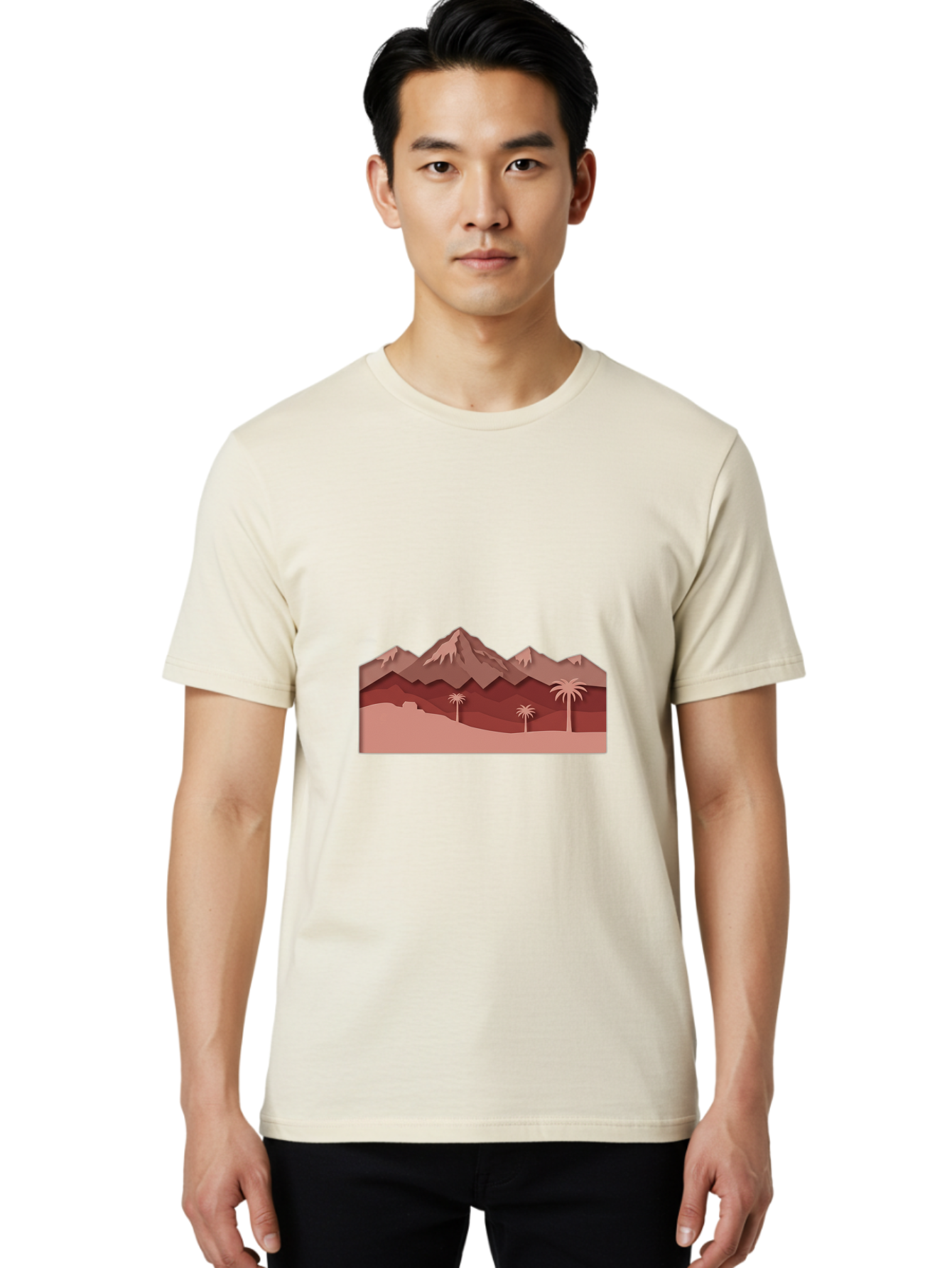 Desert-Mountains Men'S Graphic Tee, 100% Cotton, Comfortable Casual Summer Wear, Machine Washable, Vintage Camera, Old Camera, Antique Camera, Black Camera, Classic Photography, Photography Equipment, Nostalgic Device, Film Camera, Camera Art Bam247