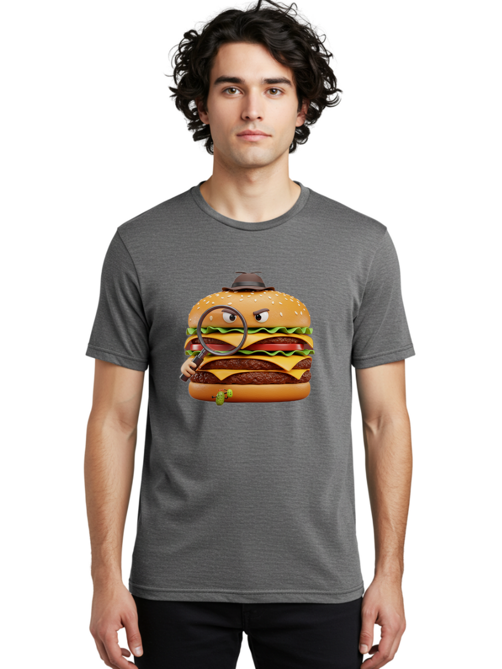 Detective-Burger Men'S Graphic Tee, 100% Cotton, Comfortable Casual Summer Wear, Machine Washable, Vintage Camera, Old Camera, Antique Camera, Black Camera, Classic Photography, Photography Equipment, Nostalgic Device, Film Camera, Camera Art Bam250