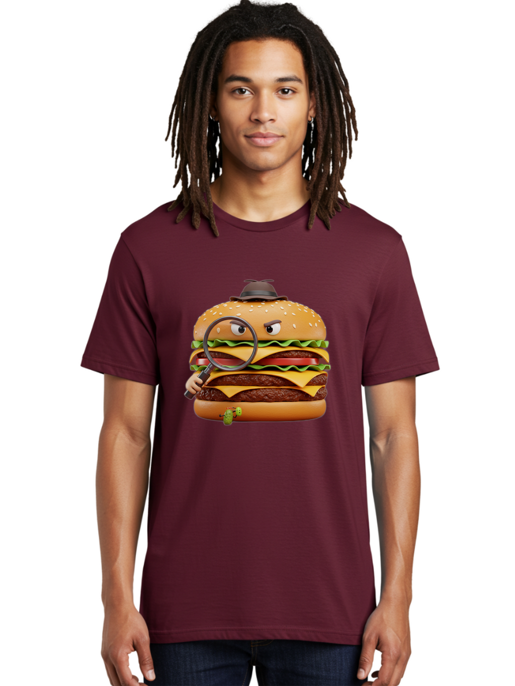 Detective-Burger Men'S Graphic Tee, 100% Cotton, Comfortable Casual Summer Wear, Machine Washable, Vintage Camera, Old Camera, Antique Camera, Black Camera, Classic Photography, Photography Equipment, Nostalgic Device, Film Camera, Camera Art Bam250