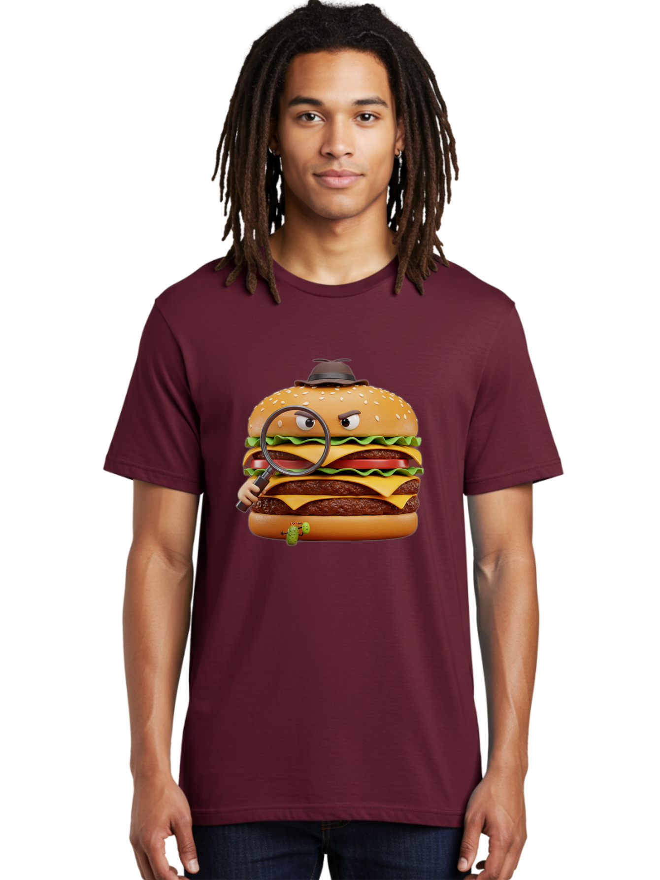Detective-Burger Men'S Graphic Tee, 100% Cotton, Comfortable Casual Summer Wear, Machine Washable, Vintage Camera, Old Camera, Antique Camera, Black Camera, Classic Photography, Photography Equipment, Nostalgic Device, Film Camera, Camera Art Bam250