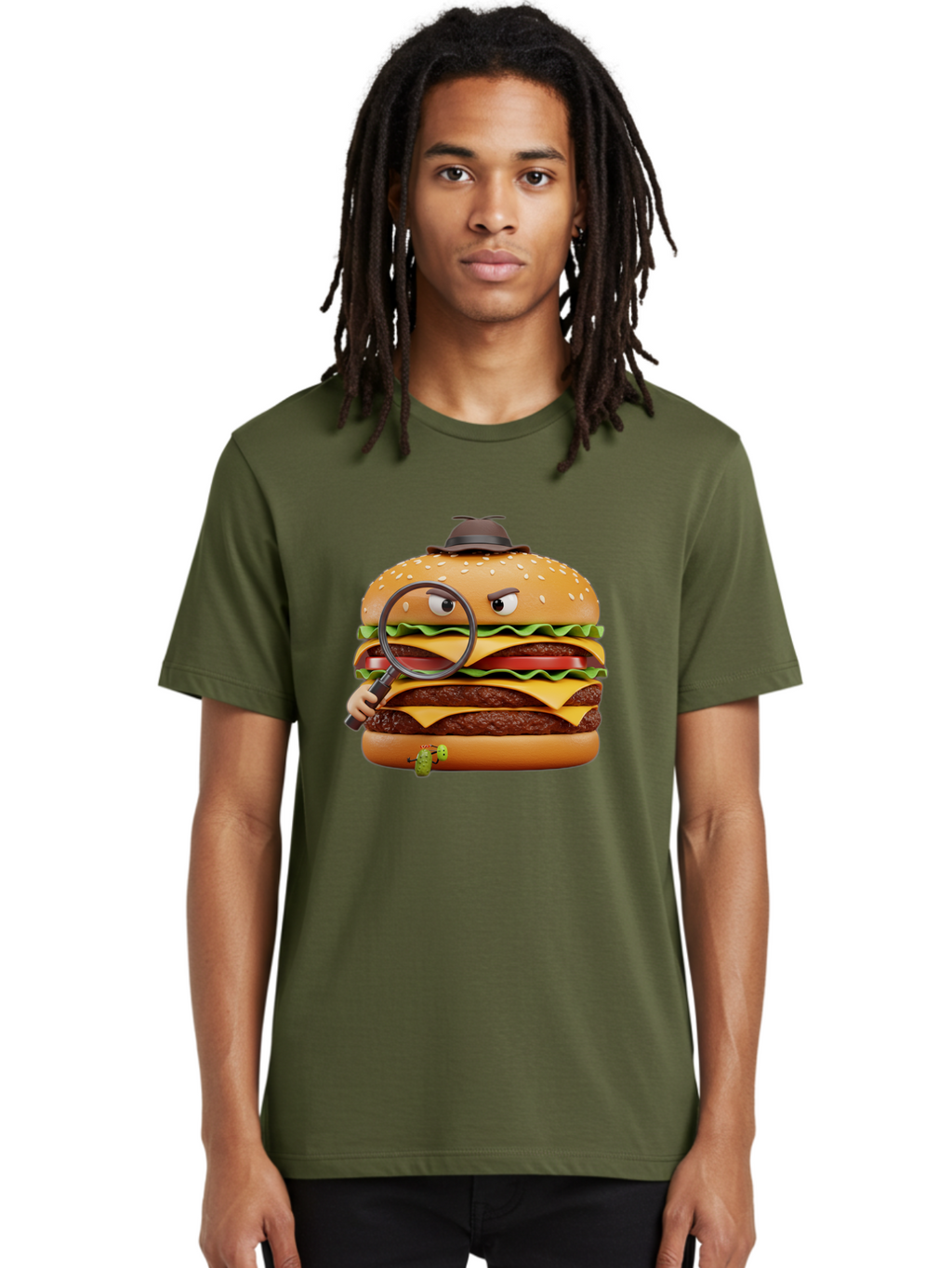Detective-Burger Men'S Graphic Tee, 100% Cotton, Comfortable Casual Summer Wear, Machine Washable, Vintage Camera, Old Camera, Antique Camera, Black Camera, Classic Photography, Photography Equipment, Nostalgic Device, Film Camera, Camera Art Bam250