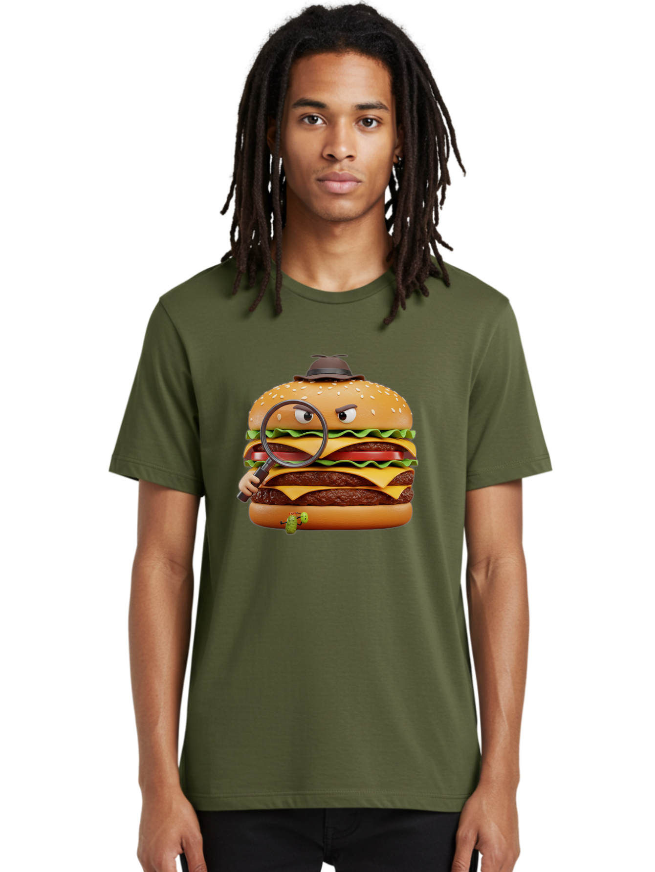 Detective-Burger Men'S Graphic Tee, 100% Cotton, Comfortable Casual Summer Wear, Machine Washable, Vintage Camera, Old Camera, Antique Camera, Black Camera, Classic Photography, Photography Equipment, Nostalgic Device, Film Camera, Camera Art Bam250