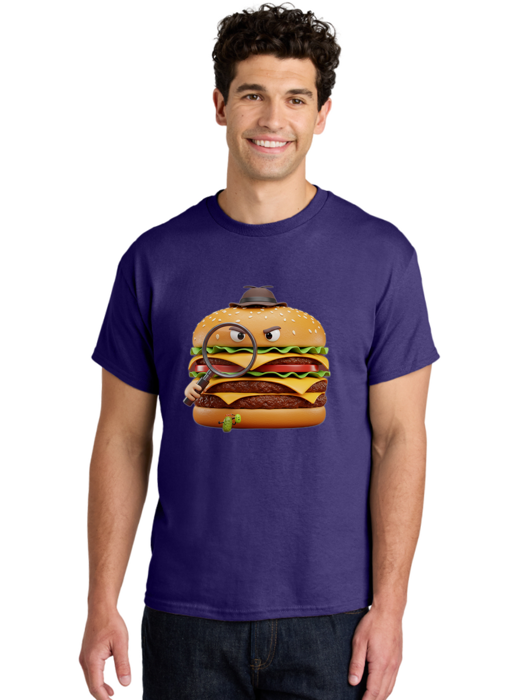 Detective-Burger Men'S Graphic Tee, 100% Cotton, Comfortable Casual Summer Wear, Machine Washable, Vintage Camera, Old Camera, Antique Camera, Black Camera, Classic Photography, Photography Equipment, Nostalgic Device, Film Camera, Camera Art Bam250
