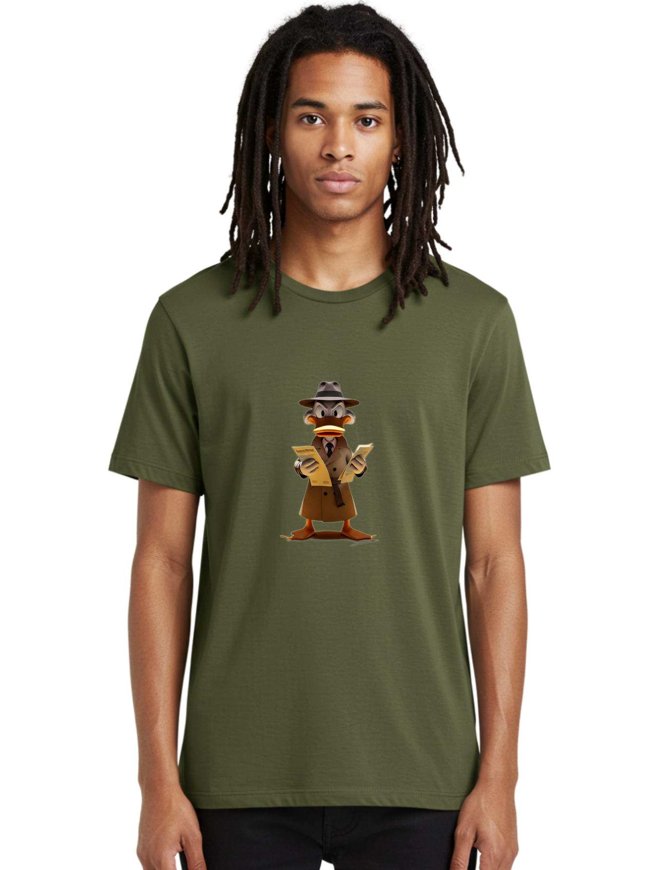 Detective-Duck-2 Men'S Graphic Tee, 100% Cotton, Comfortable Casual Summer Wear, Machine Washable, Vintage Camera, Old Camera, Antique Camera, Black Camera, Classic Photography, Photography Equipment, Nostalgic Device, Film Camera, Camera Art Bam252