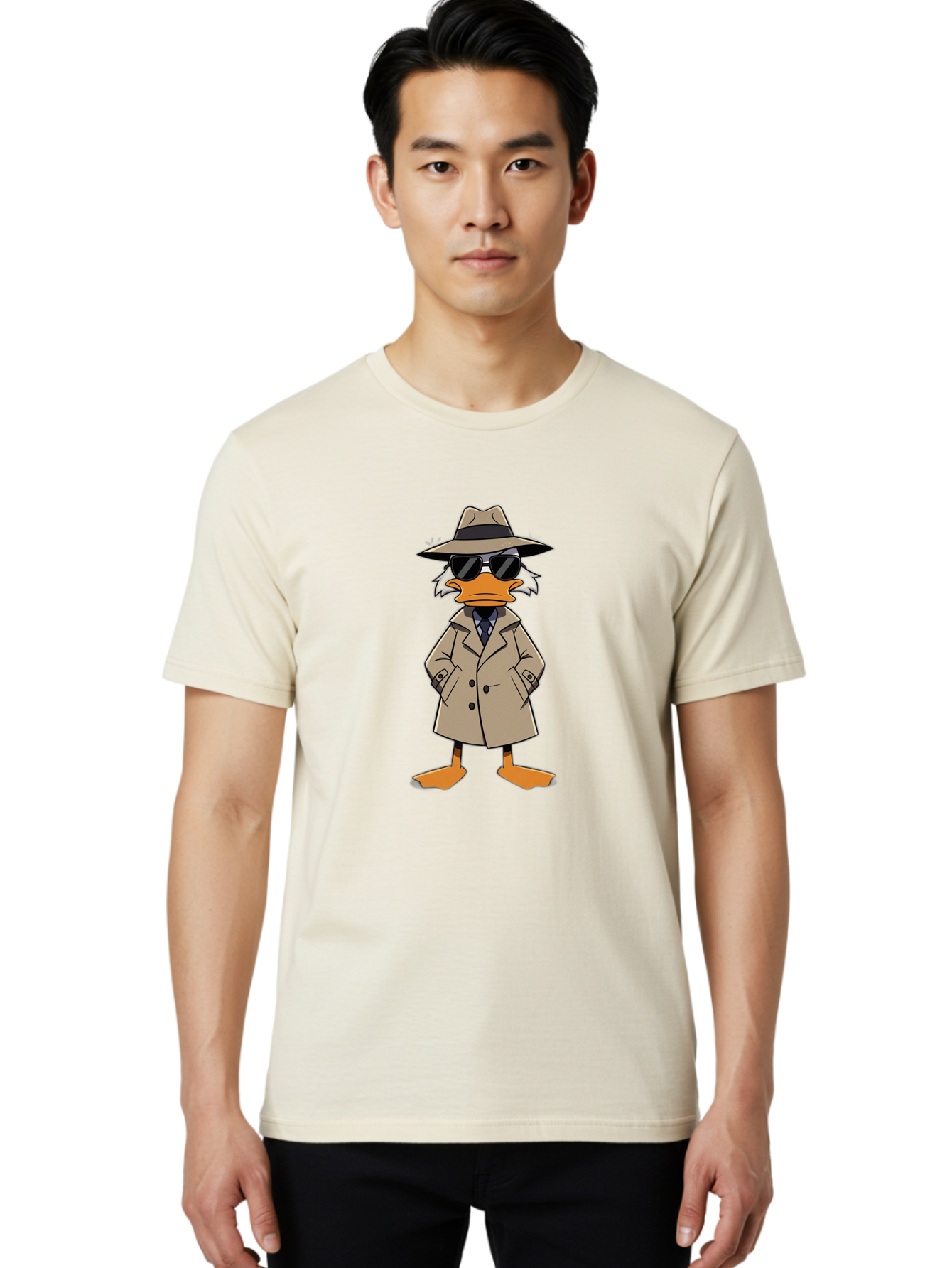 Detective-Duck Men'S Graphic Tee, 100% Cotton, Comfortable Casual Summer Wear, Machine Washable, Vintage Camera, Old Camera, Antique Camera, Black Camera, Classic Photography, Photography Equipment, Nostalgic Device, Film Camera, Camera Art Bam253