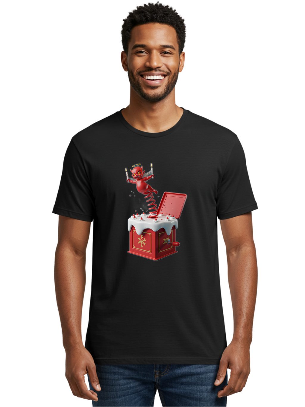 Devil-Jack-In-The-Box Men'S Graphic Tee, 100% Cotton, Comfortable Casual Summer Wear, Machine Washable, Vintage Camera, Old Camera, Antique Camera, Black Camera, Classic Photography, Photography Equipment, Nostalgic Device, Film Camera, Bam255