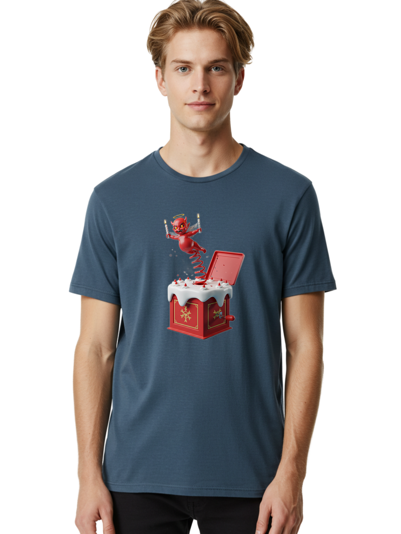 Devil-Jack-In-The-Box Men'S Graphic Tee, 100% Cotton, Comfortable Casual Summer Wear, Machine Washable, Vintage Camera, Old Camera, Antique Camera, Black Camera, Classic Photography, Photography Equipment, Nostalgic Device, Film Camera, Bam255