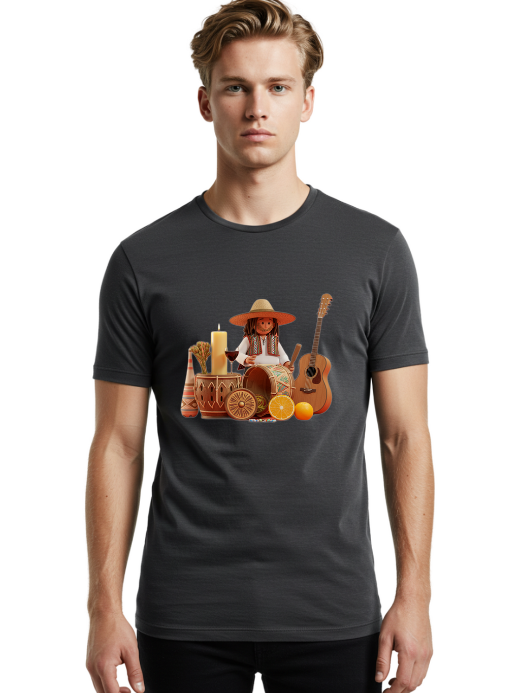 Dia-De-Los-Muertos Men'S Graphic Tee, 100% Cotton, Comfortable Casual Summer Wear, Machine Washable, Vintage Camera, Old Camera, Antique Camera, Black Camera, Classic Photography, Photography Equipment, Nostalgic Device, Film Camera, Bam256