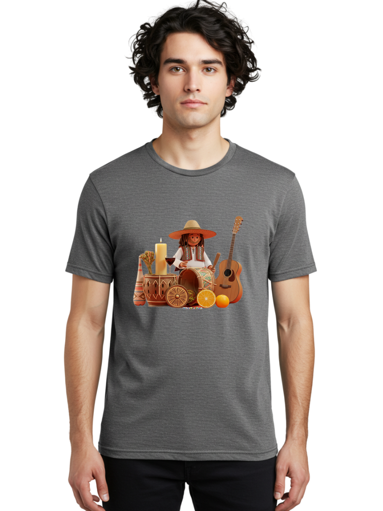 Dia-De-Los-Muertos Men'S Graphic Tee, 100% Cotton, Comfortable Casual Summer Wear, Machine Washable, Vintage Camera, Old Camera, Antique Camera, Black Camera, Classic Photography, Photography Equipment, Nostalgic Device, Film Camera, Bam256