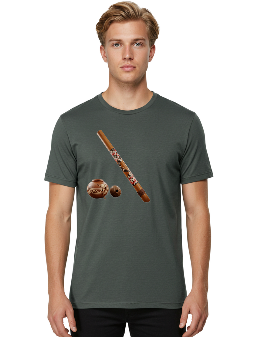 Didgeridoo Men'S Graphic Tee, 100% Cotton, Comfortable Casual Summer Wear, Machine Washable, Vintage Camera, Old Camera, Antique Camera, Black Camera, Classic Photography, Photography Equipment, Nostalgic Device, Film Camera, Camera Art Bam260