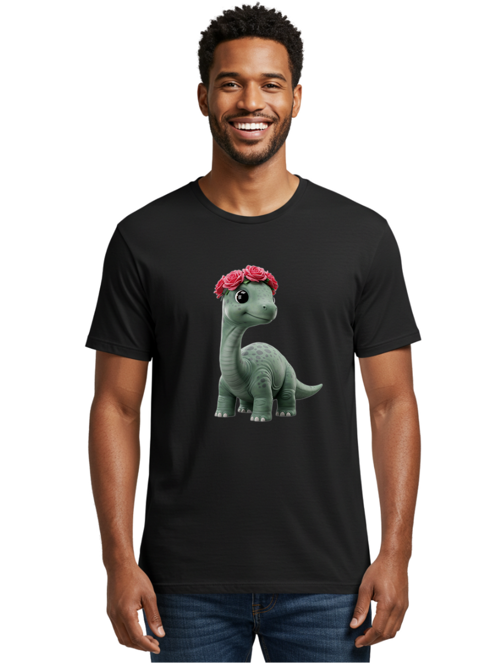 Dino-With-Flowers-Crown Men'S Graphic Tee, 100% Cotton, Comfortable Casual Summer Wear, Machine Washable, Vintage Camera, Old Camera, Antique Camera, Black Camera, Classic Photography, Photography Equipment, Nostalgic Device, Film Camera, Bam262
