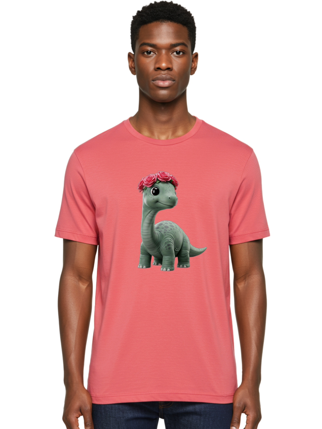 Dino-With-Flowers-Crown Men'S Graphic Tee, 100% Cotton, Comfortable Casual Summer Wear, Machine Washable, Vintage Camera, Old Camera, Antique Camera, Black Camera, Classic Photography, Photography Equipment, Nostalgic Device, Film Camera, Bam262