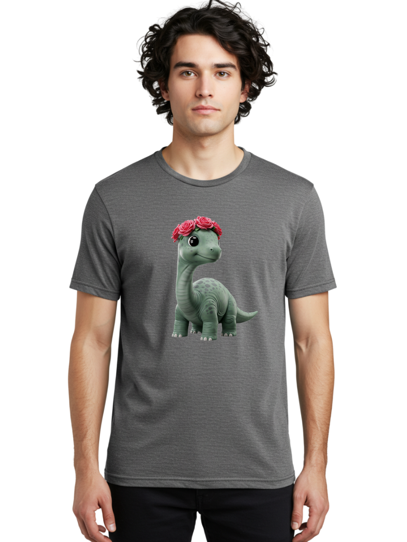 Dino-With-Flowers-Crown Men'S Graphic Tee, 100% Cotton, Comfortable Casual Summer Wear, Machine Washable, Vintage Camera, Old Camera, Antique Camera, Black Camera, Classic Photography, Photography Equipment, Nostalgic Device, Film Camera, Bam262