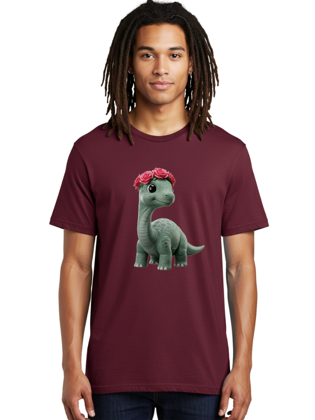 Dino-With-Flowers-Crown Men'S Graphic Tee, 100% Cotton, Comfortable Casual Summer Wear, Machine Washable, Vintage Camera, Old Camera, Antique Camera, Black Camera, Classic Photography, Photography Equipment, Nostalgic Device, Film Camera, Bam262