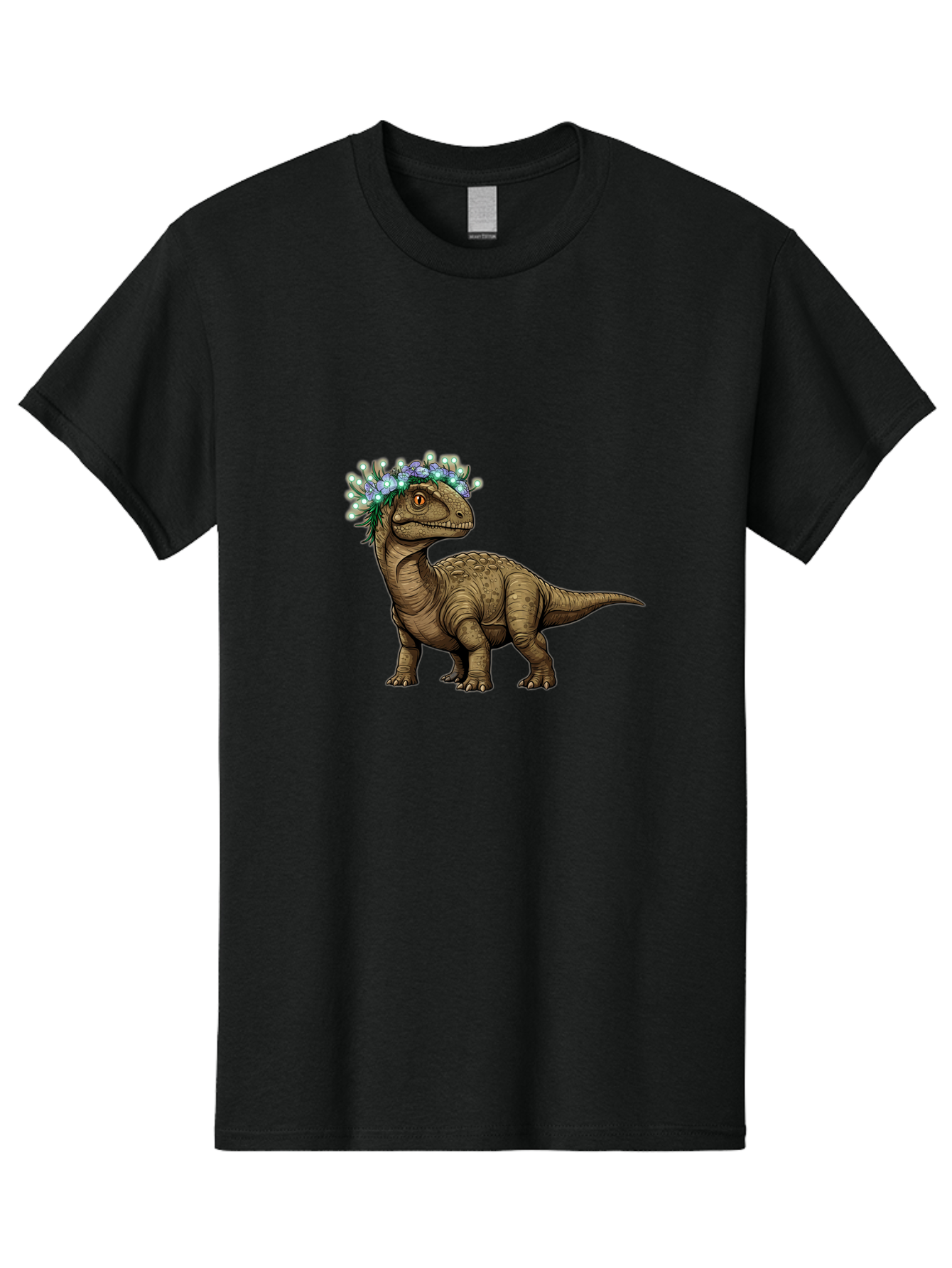 Dinosaur-With-Flower-Crown-2 Men'S Graphic Tee, 100% Cotton, Comfortable Casual Summer Wear, Machine Washable, Vintage Camera, Old Camera, Antique Camera, Black Camera, Classic Photography, Photography Equipment, Nostalgic Device, Film Camera, Bam268