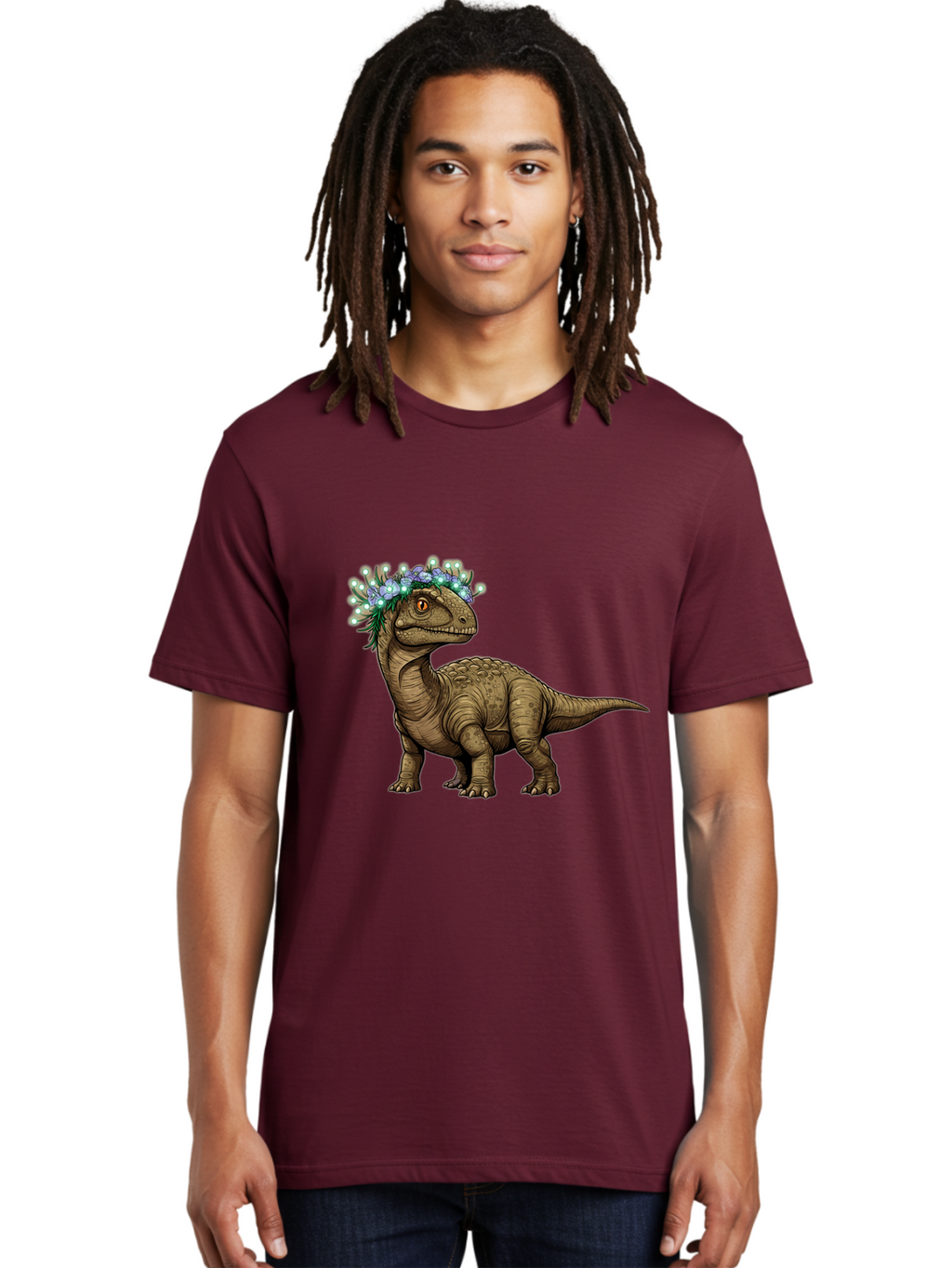Dinosaur-With-Flower-Crown-2 Men'S Graphic Tee, 100% Cotton, Comfortable Casual Summer Wear, Machine Washable, Vintage Camera, Old Camera, Antique Camera, Black Camera, Classic Photography, Photography Equipment, Nostalgic Device, Film Camera, Bam268