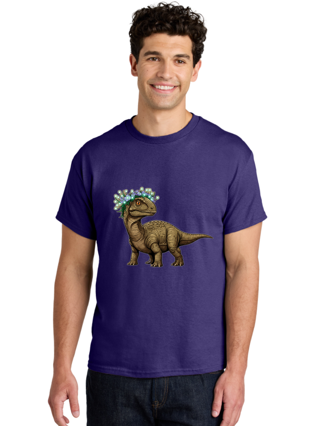 Dinosaur-With-Flower-Crown-2 Men'S Graphic Tee, 100% Cotton, Comfortable Casual Summer Wear, Machine Washable, Vintage Camera, Old Camera, Antique Camera, Black Camera, Classic Photography, Photography Equipment, Nostalgic Device, Film Camera, Bam268