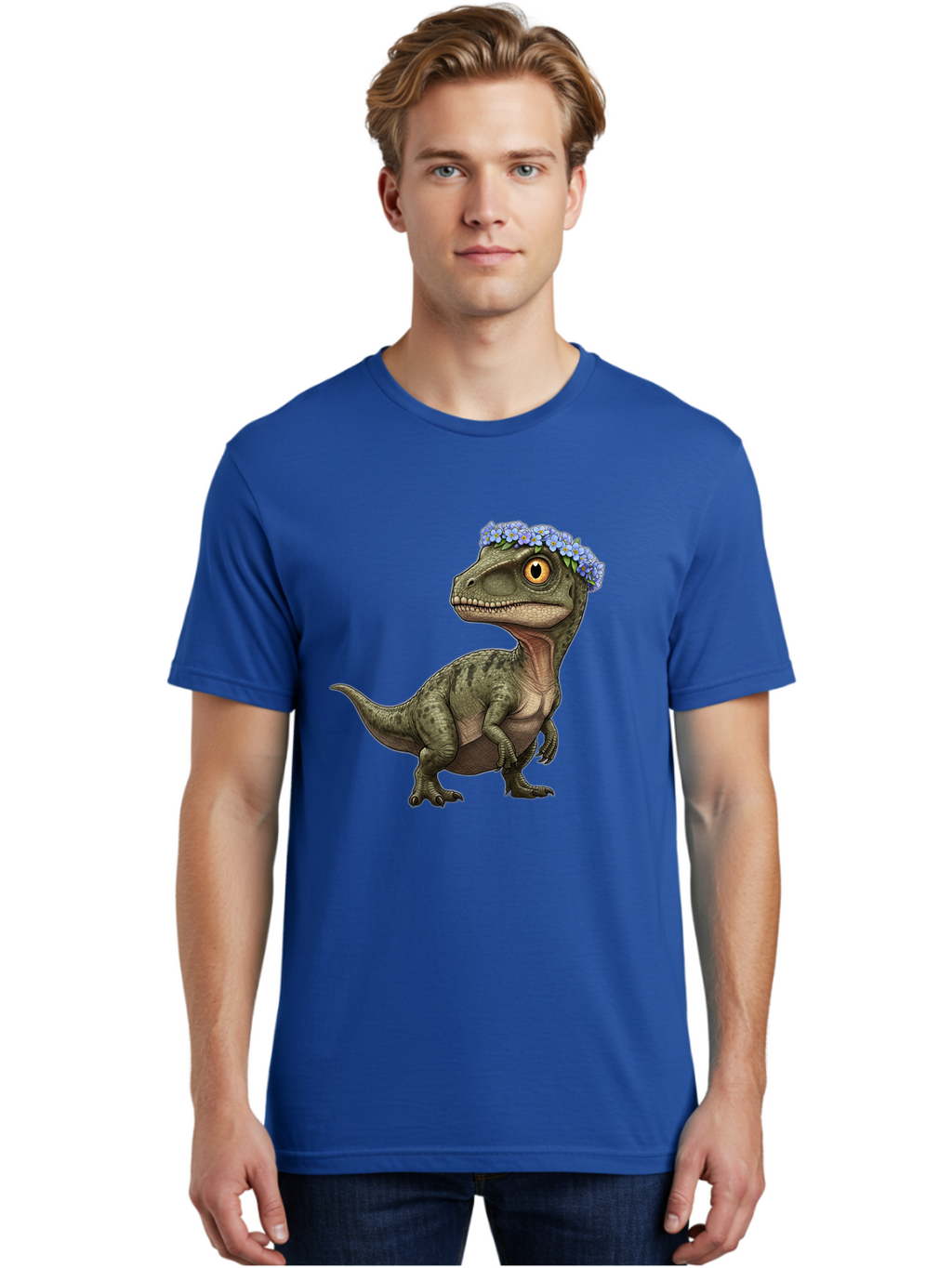 Dinosaur-With-Flower-Crown Men'S Graphic Tee, 100% Cotton, Comfortable Casual Summer Wear, Machine Washable, Vintage Camera, Old Camera, Antique Camera, Black Camera, Classic Photography, Photography Equipment, Nostalgic Device, Film Camera, Bam269