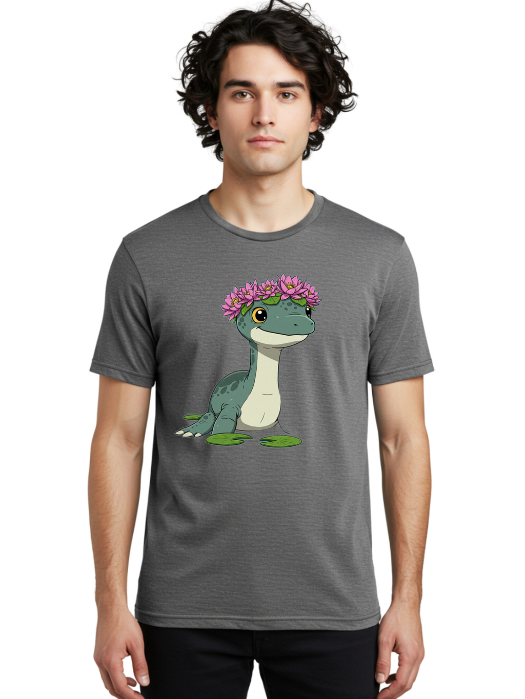 Dinosaur-With-Flower-Wreath Men'S Graphic Tee, 100% Cotton, Comfortable Casual Summer Wear, Machine Washable, Vintage Camera, Old Camera, Antique Camera, Black Camera, Classic Photography, Photography Equipment, Nostalgic Device, Film Camera, Bam270