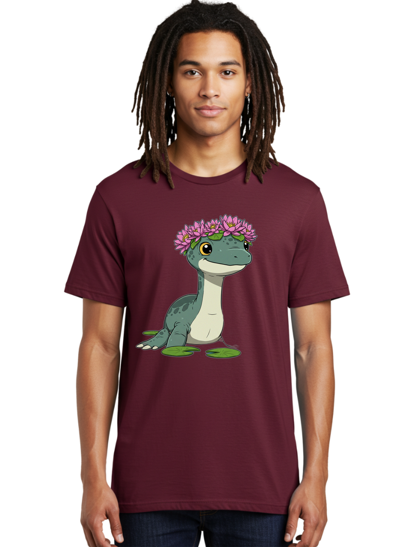 Dinosaur-With-Flower-Wreath Men'S Graphic Tee, 100% Cotton, Comfortable Casual Summer Wear, Machine Washable, Vintage Camera, Old Camera, Antique Camera, Black Camera, Classic Photography, Photography Equipment, Nostalgic Device, Film Camera, Bam270