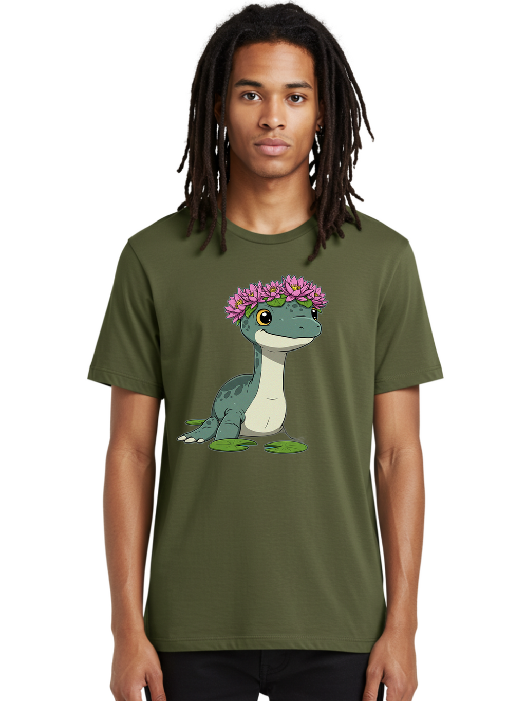 Dinosaur-With-Flower-Wreath Men'S Graphic Tee, 100% Cotton, Comfortable Casual Summer Wear, Machine Washable, Vintage Camera, Old Camera, Antique Camera, Black Camera, Classic Photography, Photography Equipment, Nostalgic Device, Film Camera, Bam270