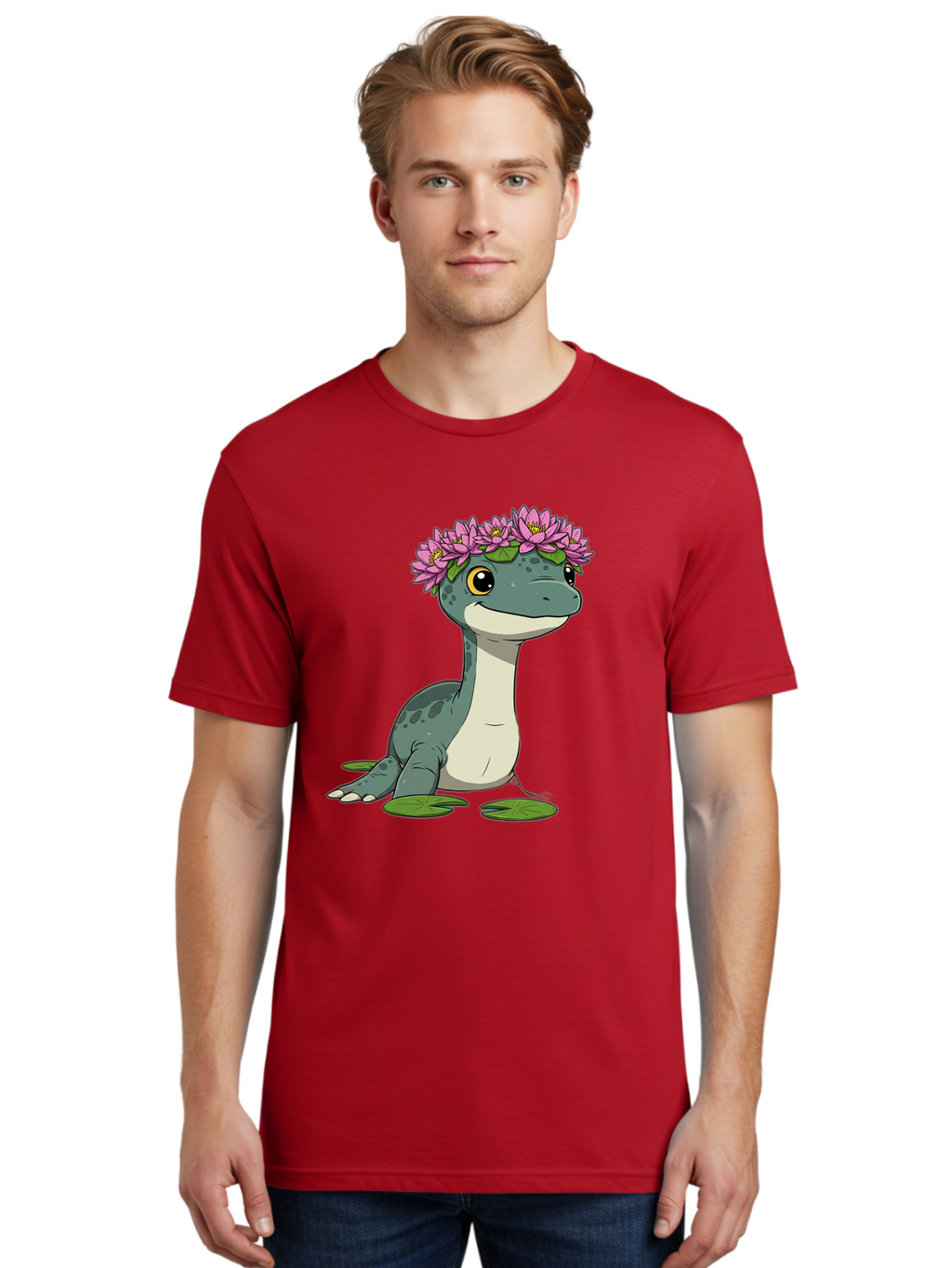 Dinosaur-With-Flower-Wreath Men'S Graphic Tee, 100% Cotton, Comfortable Casual Summer Wear, Machine Washable, Vintage Camera, Old Camera, Antique Camera, Black Camera, Classic Photography, Photography Equipment, Nostalgic Device, Film Camera, Bam270