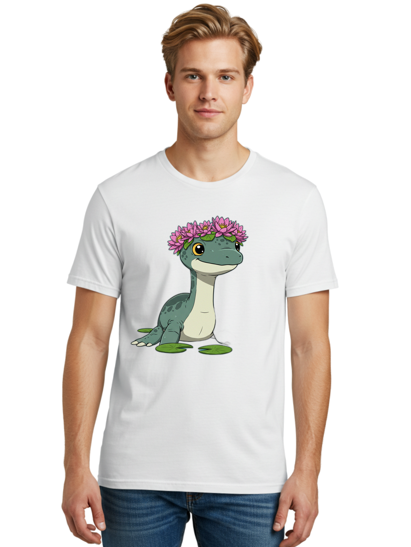 Dinosaur-With-Flower-Wreath Men'S Graphic Tee, 100% Cotton, Comfortable Casual Summer Wear, Machine Washable, Vintage Camera, Old Camera, Antique Camera, Black Camera, Classic Photography, Photography Equipment, Nostalgic Device, Film Camera, Bam270