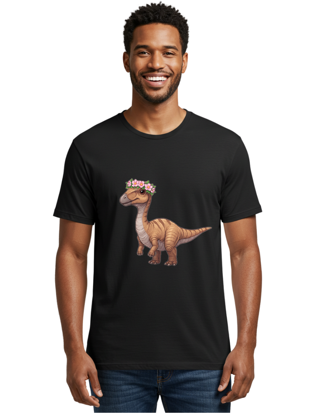 Dinosaur-With-Flowers Men'S Graphic Tee, 100% Cotton, Comfortable Casual Summer Wear, Machine Washable, Vintage Camera, Old Camera, Antique Camera, Black Camera, Classic Photography, Photography Equipment, Nostalgic Device, Film Camera, Bam271