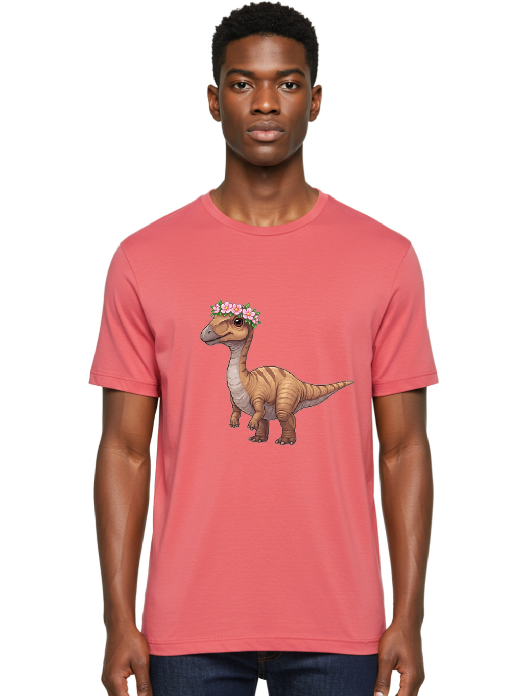 Dinosaur-With-Flowers Men'S Graphic Tee, 100% Cotton, Comfortable Casual Summer Wear, Machine Washable, Vintage Camera, Old Camera, Antique Camera, Black Camera, Classic Photography, Photography Equipment, Nostalgic Device, Film Camera, Bam271